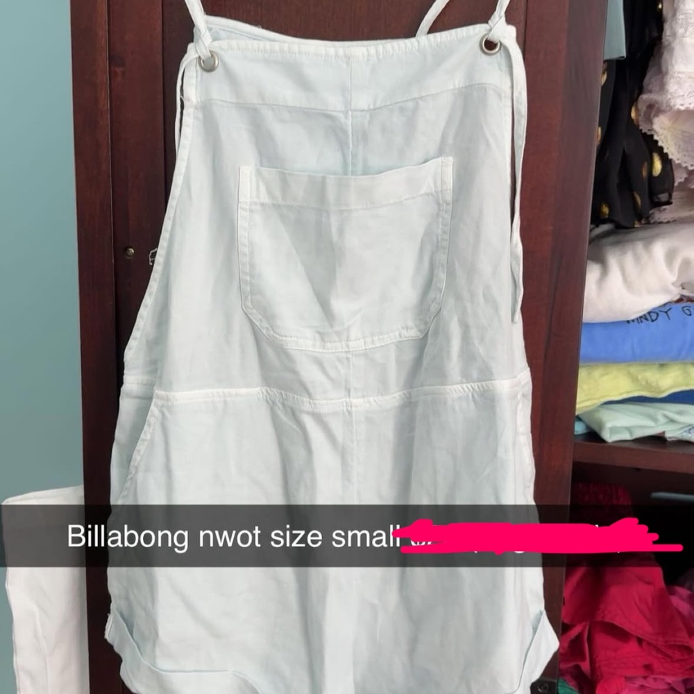 Billabong NWOT size small overalls (light blue) never worn